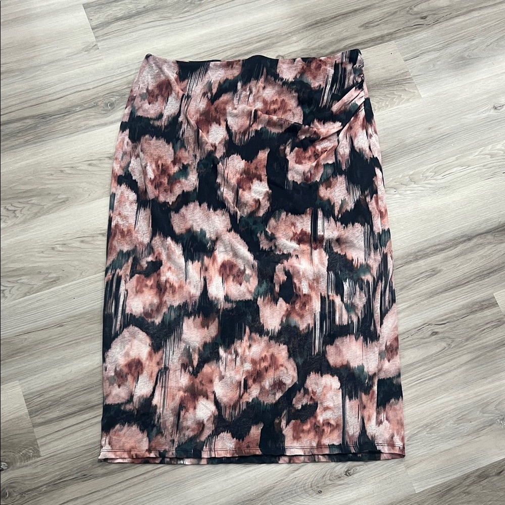 Abercrombie & Fitch Women's Floral Midi Skirt - Black Pink | XL | new with tags!